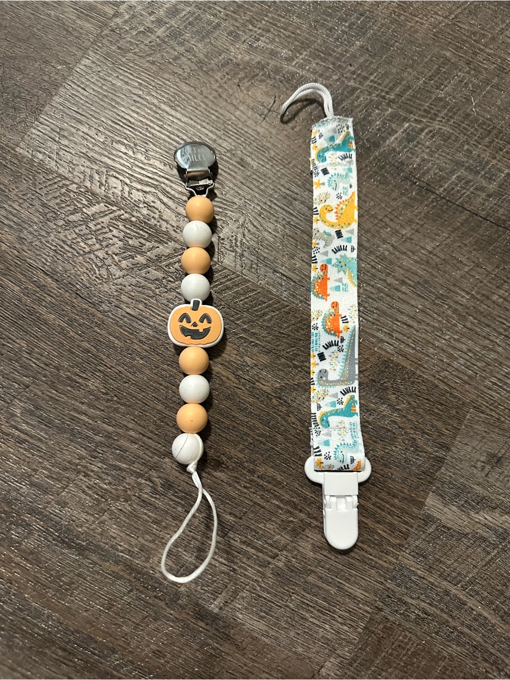 Halloween and Dinosaur Pacifier Clips